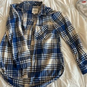 Blue and cream button down shirt from American eagle.